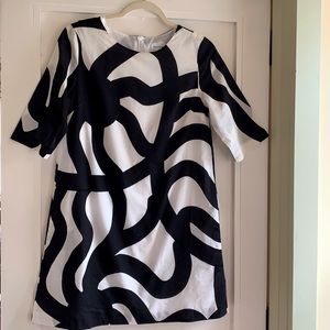 Marimekko Mod Black & White A-line Mini Dress